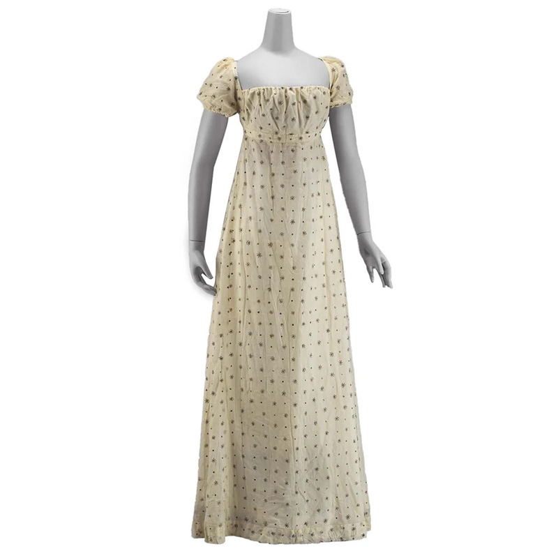 Jane Austen Victorian Regency High-Waisted Gown Tea Party Wedding Dress Cosplay Jane Austen Victorian Regency High-Waisted Gown Tea Party Wedding Dress Cosplay