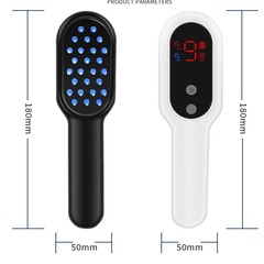 電動マッサージコーム 頭皮マッサージ器 脱毛防止 頭皮ケア カラーライトヘアケアコーム 赤色光ケア