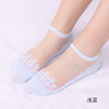 Glossy crystal, tights, summer thin invisible knee socks, wholesale