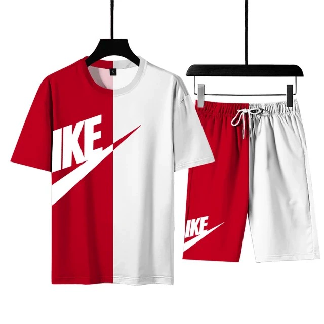 Новый летний 2024 мужской костюм взрыв супер горячий повседневная мода спортивная одежда 3d цифровой принт для мужчин