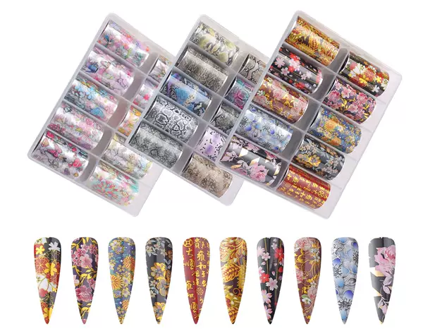 Large Box 81-120 Starry Sky Transfer Paper Set Flower Marble Smudged Snake Pattern Butterfly Astringent Pure Color Starry Sky Sticker