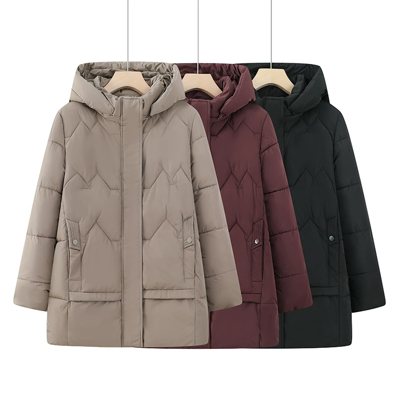 Demi-season keep warm down jacket for leisure, for middle age