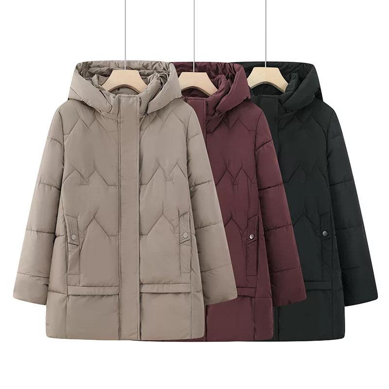 Demi-season keep warm down jacket for leisure, for middle age