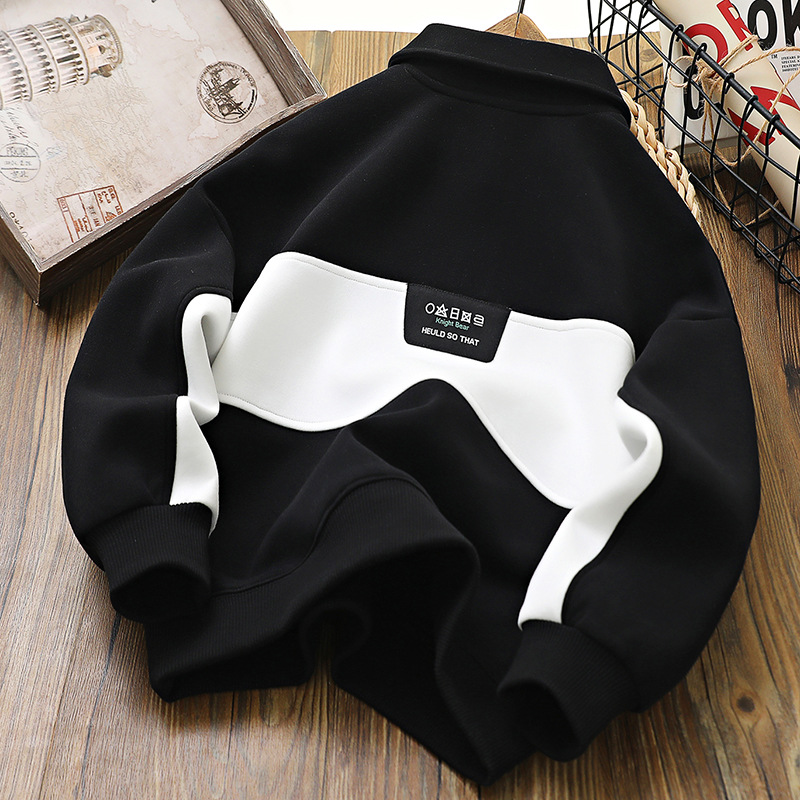 Children's polo shirt, boys' autumn hoodie, 2023 new casual top, large lapel children's clothing_voghion.com