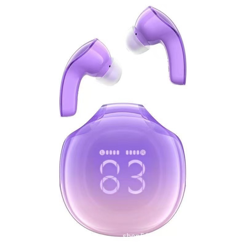Source Factory HK9 シンプルなバイノーラル透明デジタル ディスプレイ ワイヤレス Bluetooth ヘッドセット新しいインイヤー ノイズ リダクション長いバッテリー寿命|undefined
