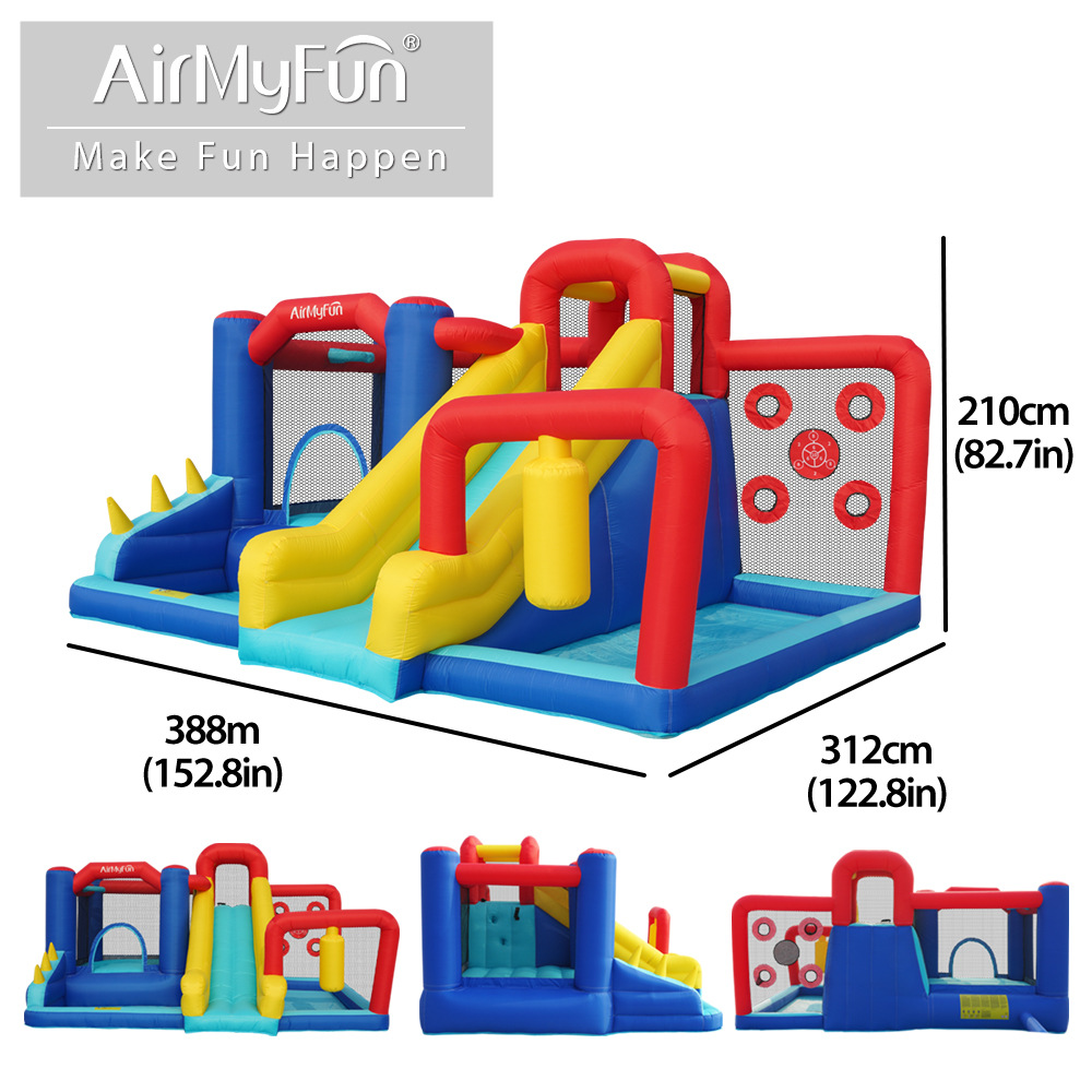 AMF | Niños castillo inflable pequeño hogar trampolín inflable tobogán inflable interior niños paraíso castillo