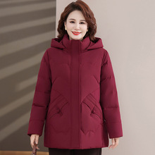 2025冬季新款轻奢高端中长款羽绒服女时尚中年妈妈装气质大码外套