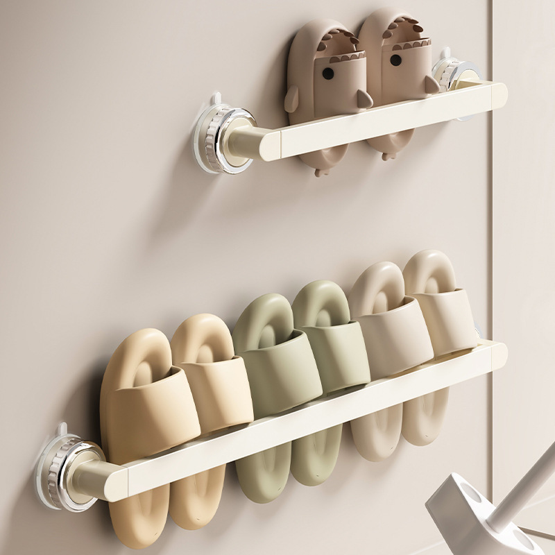 Bathroom Slipper Rack Suction Cup Bathroom Punch-Free Storage Rack Shoe Drain Storage Artifact Toilet Wall Hanging Rack
