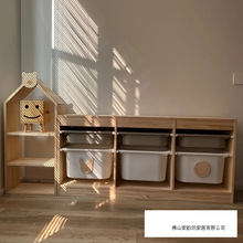 实木儿童玩具收纳柜整理柜多功能幼儿园书架超大容量置物架储物箱