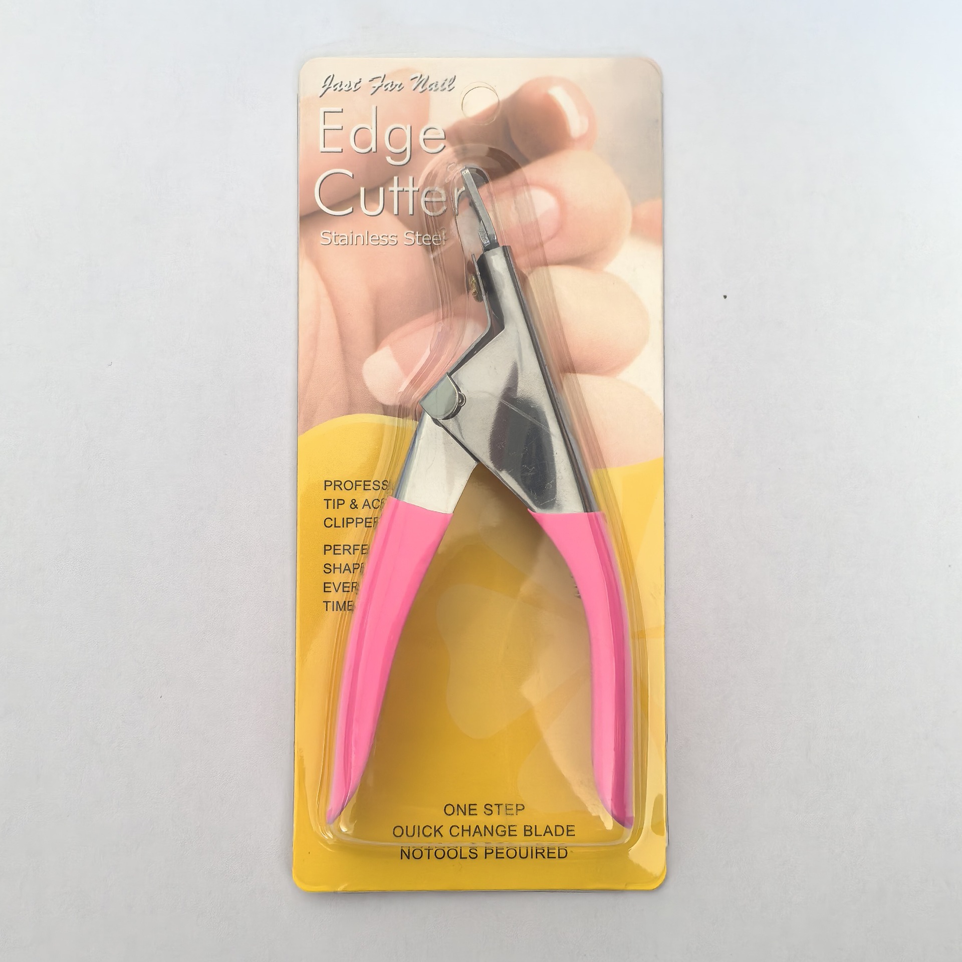 Cortaúñas Tipo U de Plástico y Acero Inoxidable, Boca Plana, para Manicura