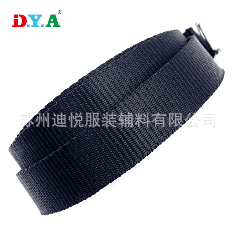 黑色加厚仿尼龙织带密纹平纹织带箱包织带 书包背带加厚宠物织带
