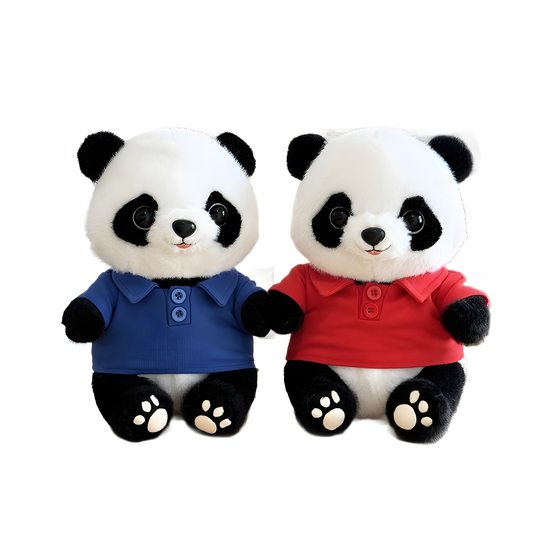 Cute national treasure giant panda doll plush toy panda doll Chengdu souvenir can be used as company logo