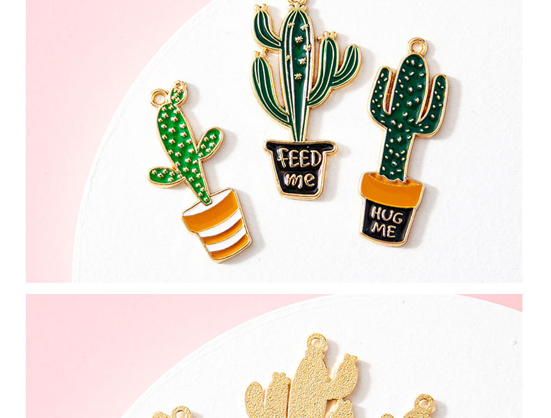 10 PCS/Package Alloy Cactus Pendant display picture 1
