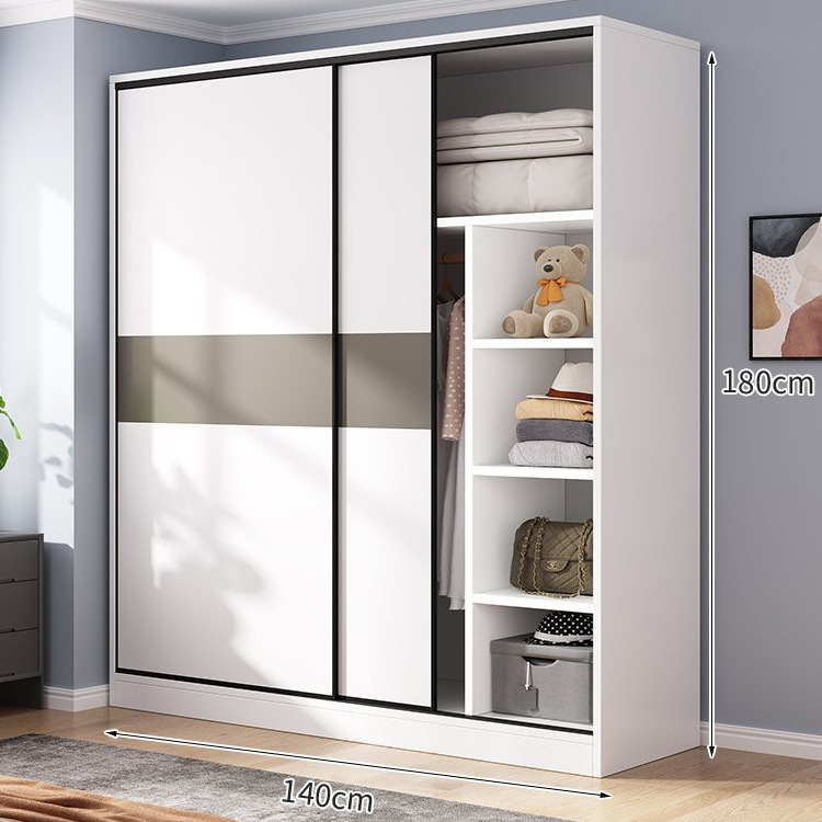 2도어 [문라이트화이트] 길이 140cm 옷장 업그레이드 및 두꺼워짐