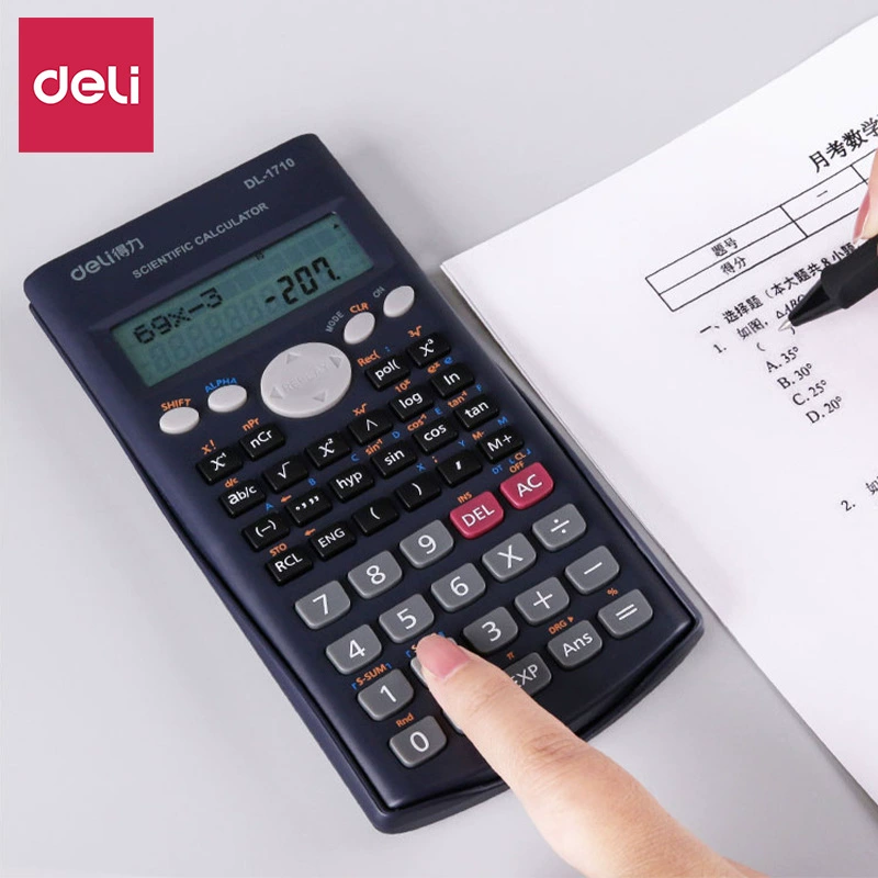 Deli 1710 Научный функциональный калькулятор Финансовый инженерный экзамен Специально для учащихся младших и старших классов Компьютер Горячая распродажа