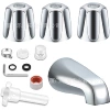 Electroplated 3 handles + no pull faucet