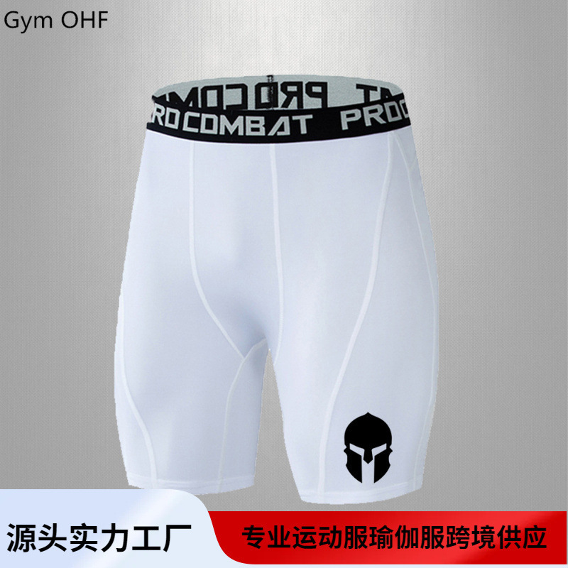 Cross-border new high-elastic sports sports training short-elastic tights track and field fitness leggings quick-drying breathable