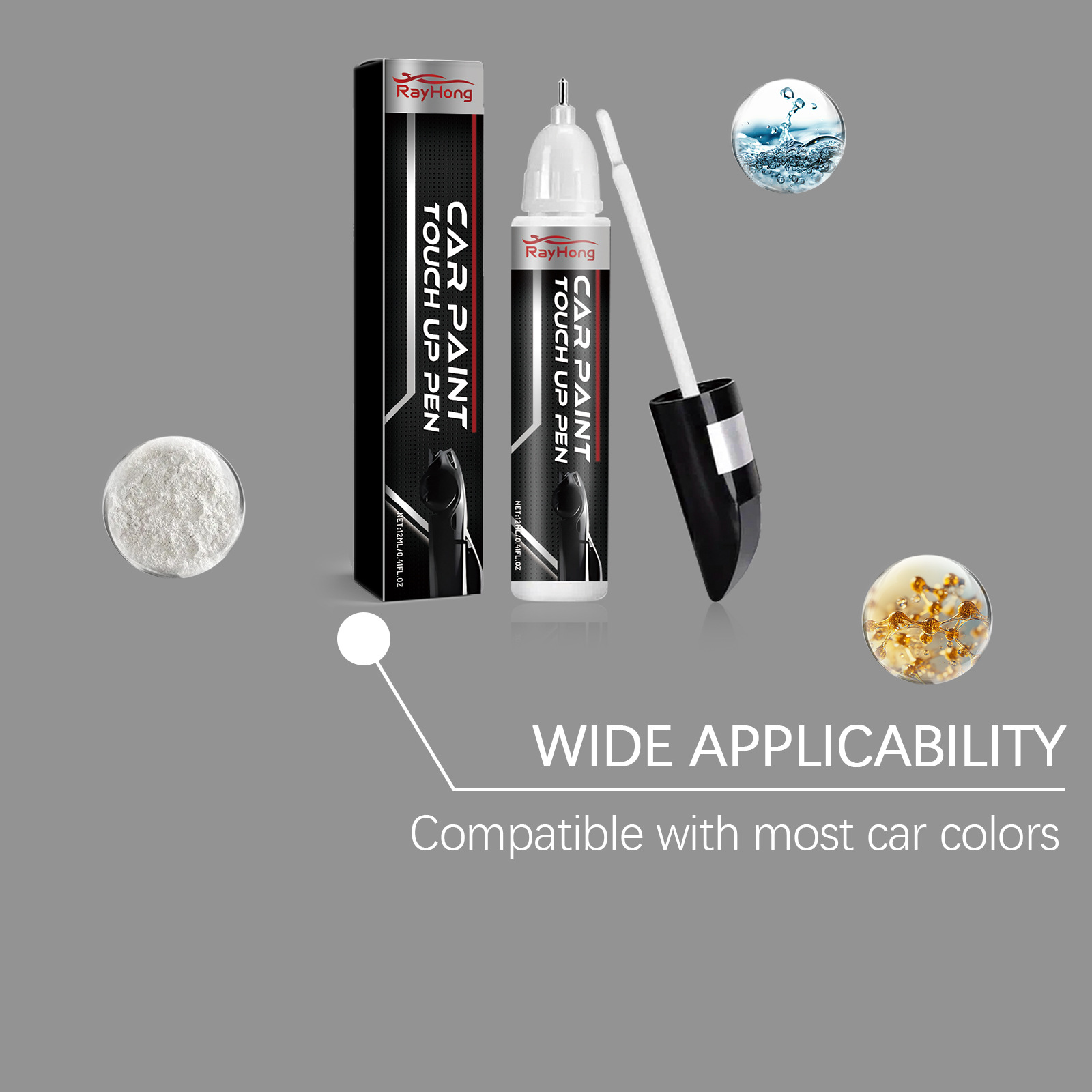 RAYHONG Car Scratch Repair Pen Covers Fine Scratches, Convenient DIY Car Paint Maintenance, Essential Car Accessory