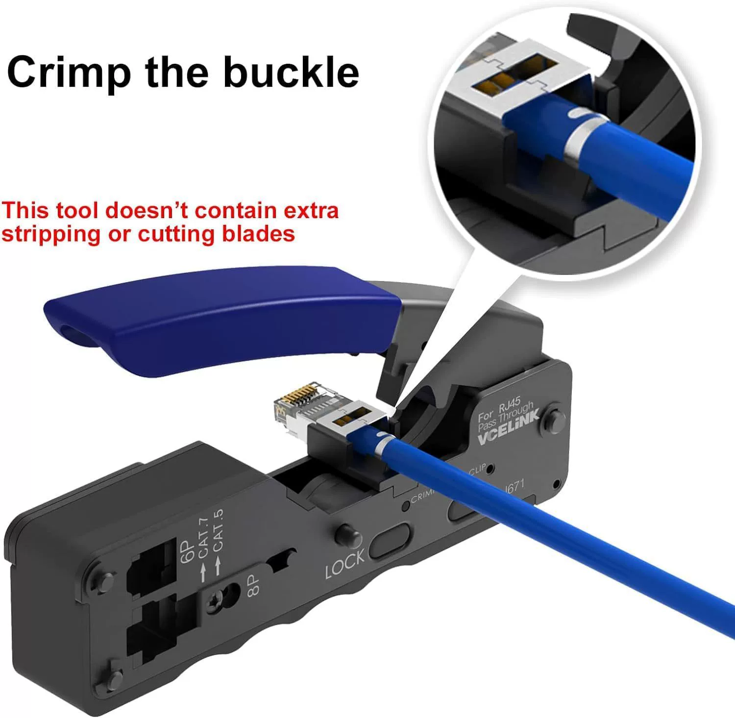 VCELINK набор инструментов для сети, обжимной инструмент RJ45 с 20 шт. RJ45