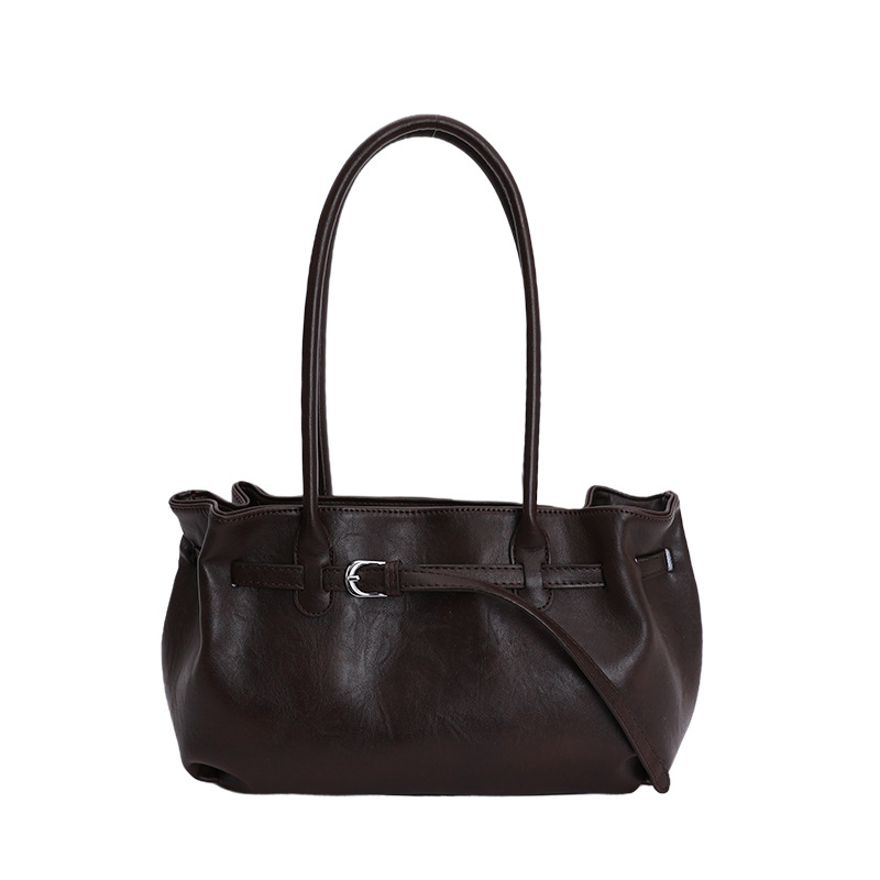 Bolsa de gran capacidad para mujeres otoño y invierno 2025, nuevo estilo coreano de moda retro bolso de hombro para llevar a cabo el trabajo.