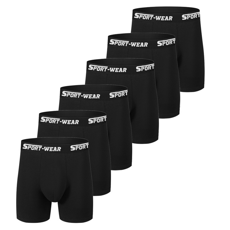 Men's Long Length Mid-Rise Sports Boxer Briefs Anti Chafing Elastic Bestseller Underwear_voghion.com