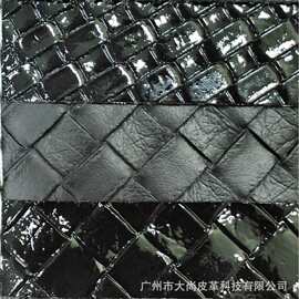 XR-编织大全席纹：PVC黑皮编织大全席纹工厂现货批发箱包