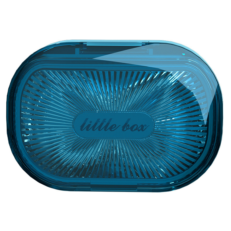 Caja de tirantes portátil de viaje pequeña joyería hisopo de algodón caja de almacenamiento de plástico sellado transparente a prueba de polvo caja de tirantes al por mayor