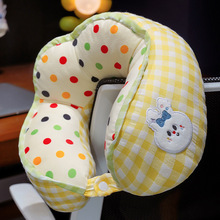 可爱泡泡格子U型枕旅行便携护颈枕办公午睡神器靠枕闺蜜生日礼物