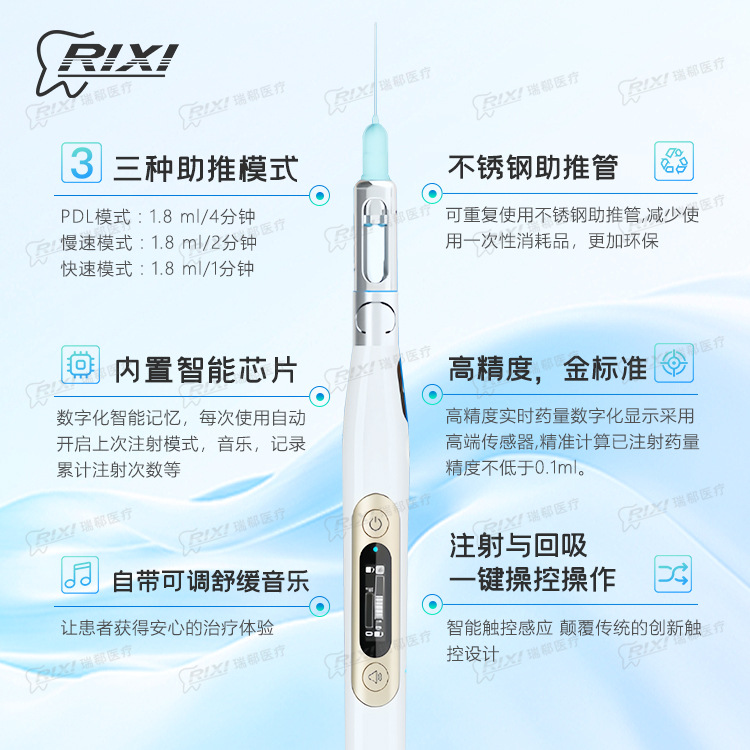 Booster de anestesia dental inyector de anestesia local LCD indolor para implantes orales