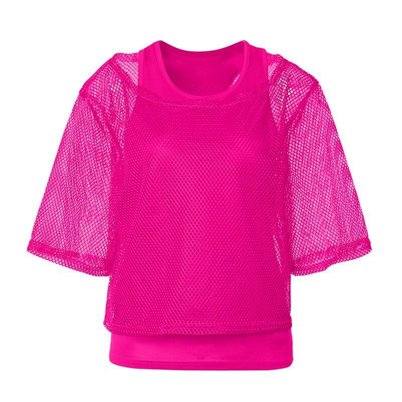 1980S Retro Prom Party Mesh T-Shirt Women's Vest Set Halloween Costume Accessories 1980S Retro Prom Party Mesh T-Shirt Women's Vest Set Halloween Costume Accessories