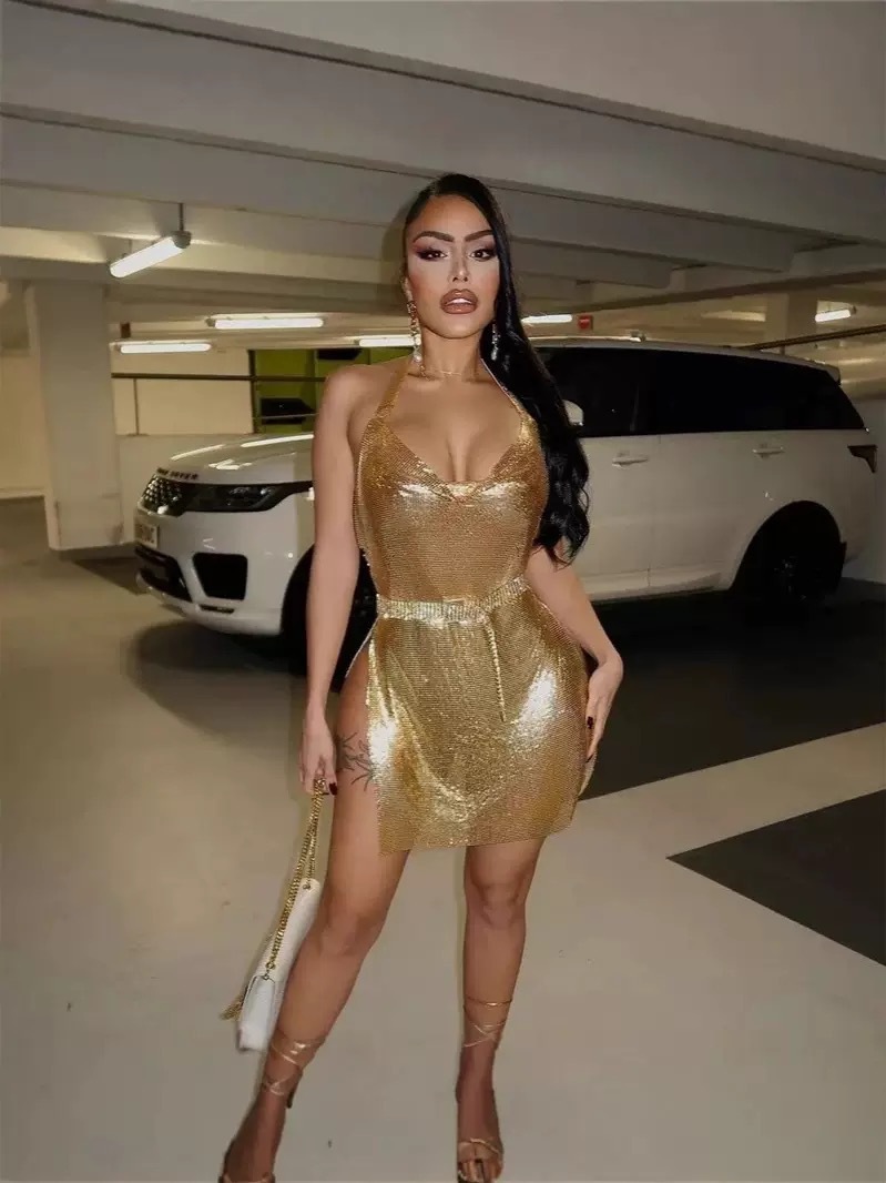 sexy metal dress