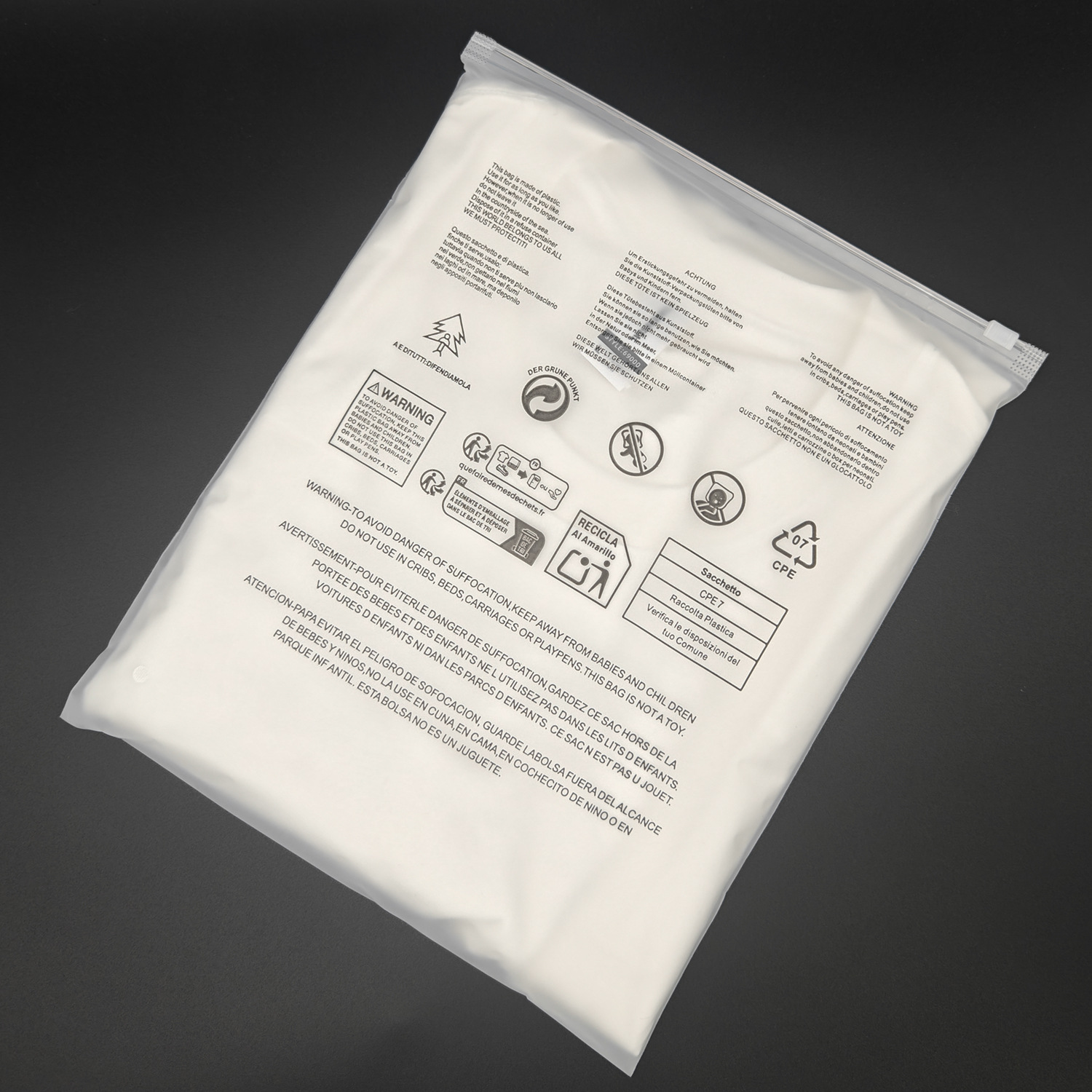 Brand new warning/cpe frosted double-sided 12c thin; 25*30