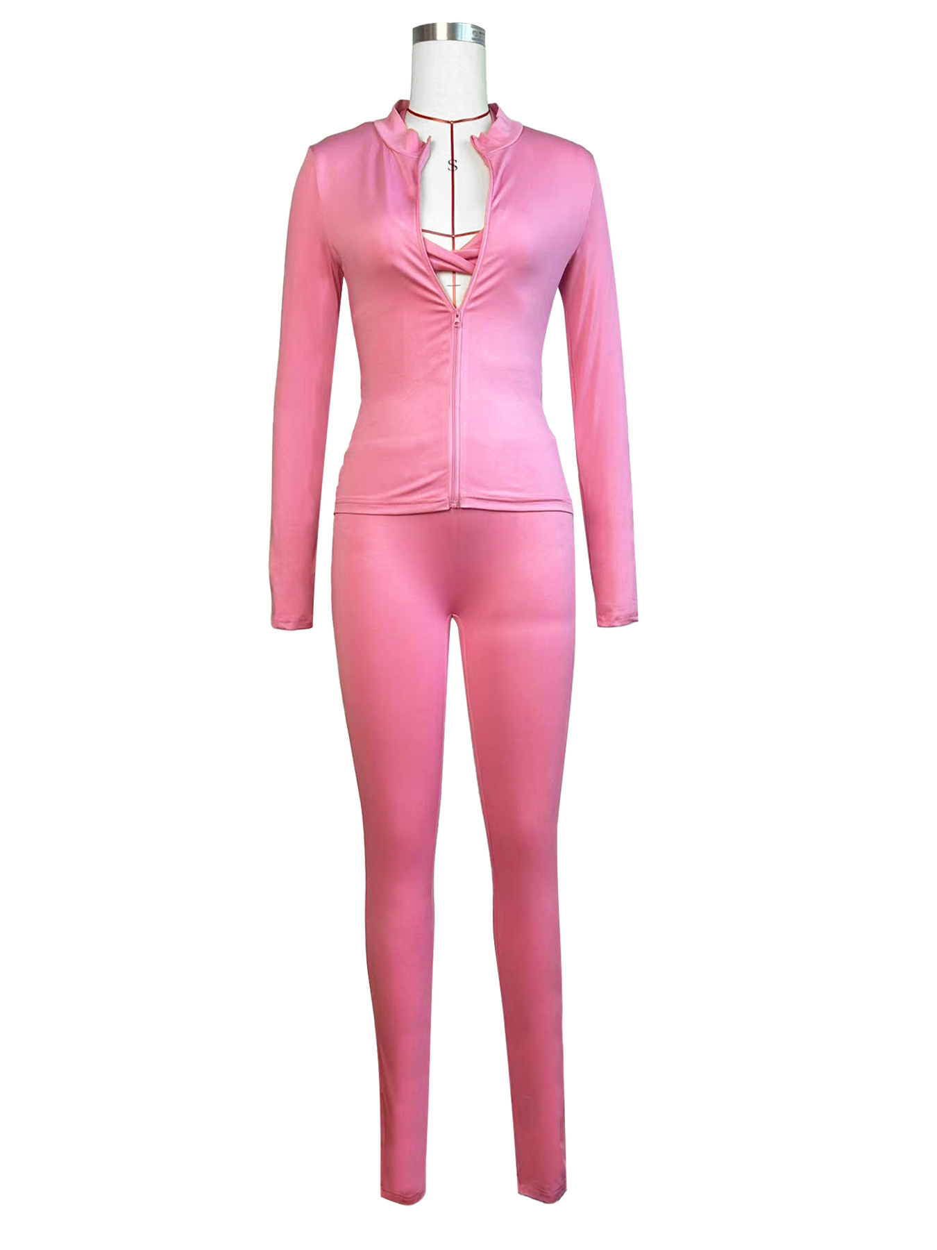 Women Clothing Autumn Winter Tight Sports Casual Three Piece Suit Suit