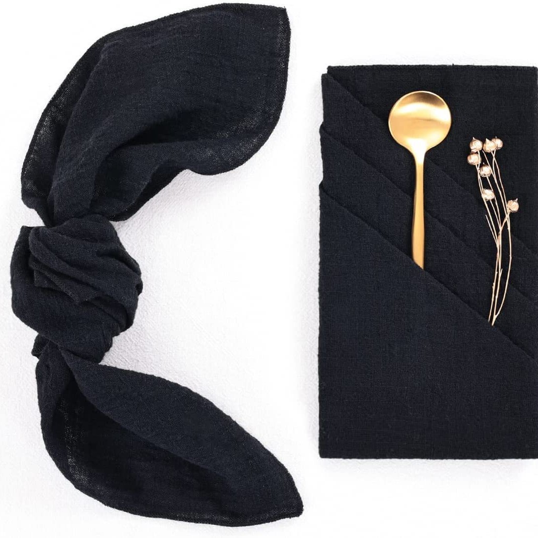 Servilletas de tela de bambú y algodón con costuras invisibles, servilletas para bodas, fiestas, manteles individuales occidentales, decoración de mesa, fabricante de servilletas de alta demanda transfronterizas.