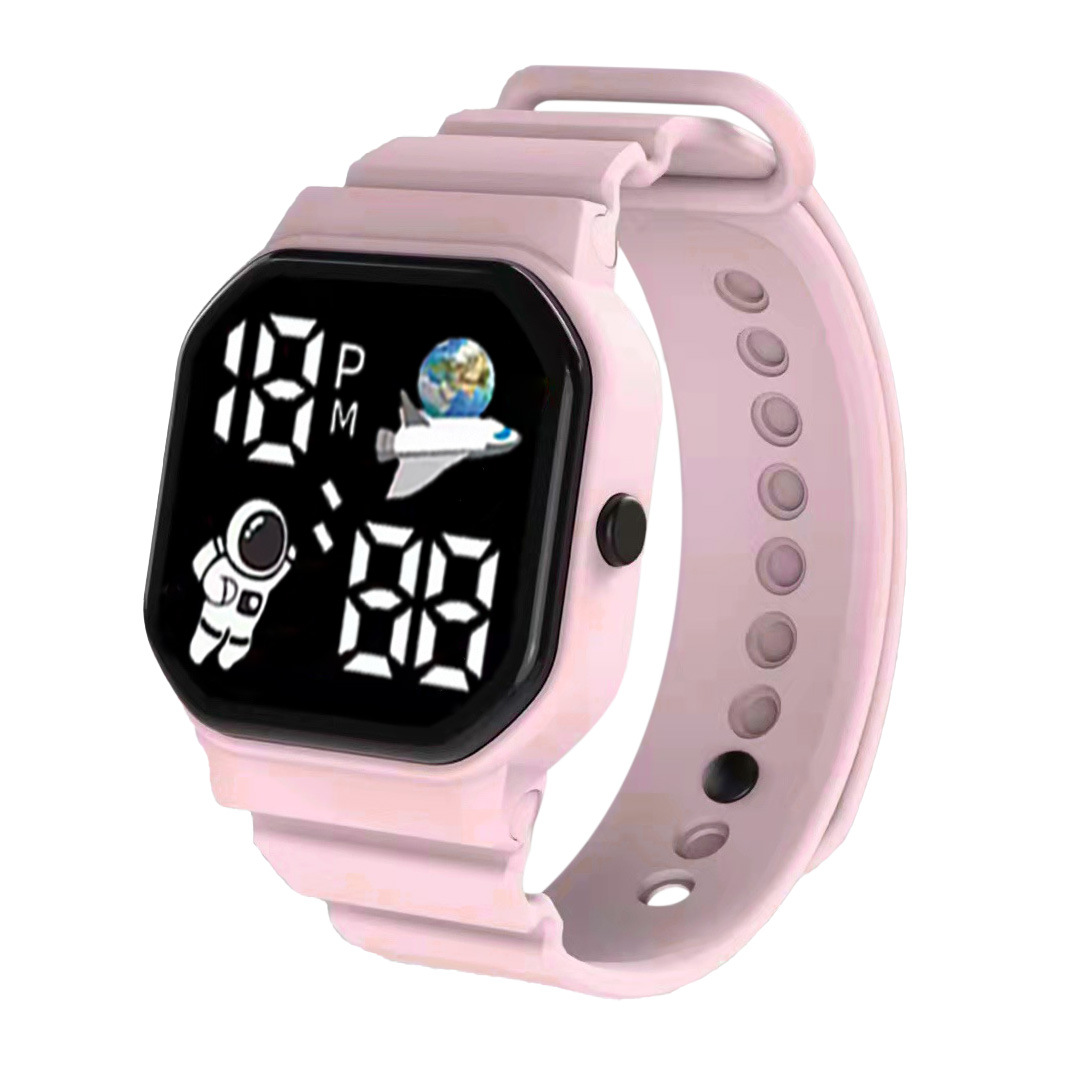 Ventas transfronterizas A2 astronauta tierra reloj LED reloj de pulso reloj electrónico de deportes digitales estudiantes reloj electrónico de botón