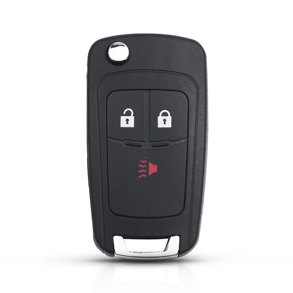 Suitable for 3-Key Chevrolet Spark Foldableing Remote Control Car Key Replacement Shell Round Label Position