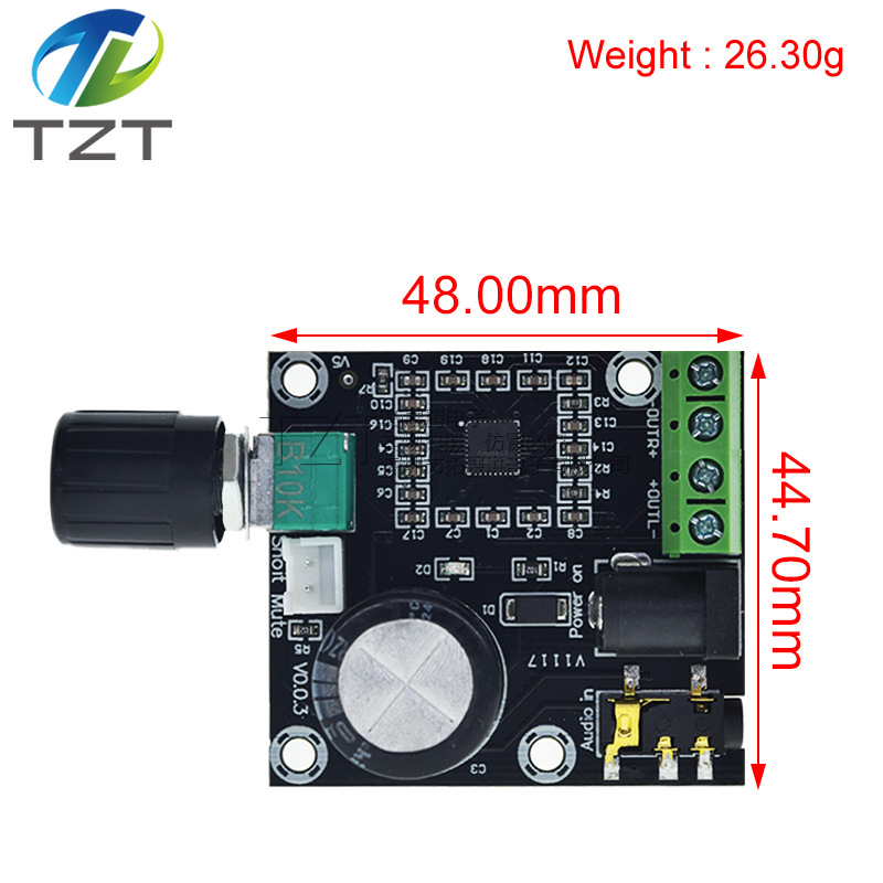 PAM8610 듀얼 채널 12V HD 파워 앰프 보드 순수 디지털 파워 앰프 15W * 2 고출력