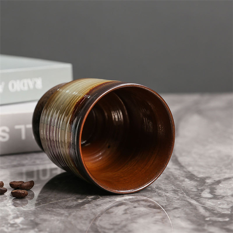 Rustikale Keramik Kaffeetasse Mit Graffiti Vintage Frühstücksbecher_voghion.com