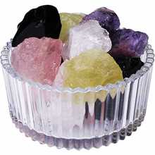 天然水晶矿石原石标本香薰扩香石紫水晶能量宝原矿石摆件送精油