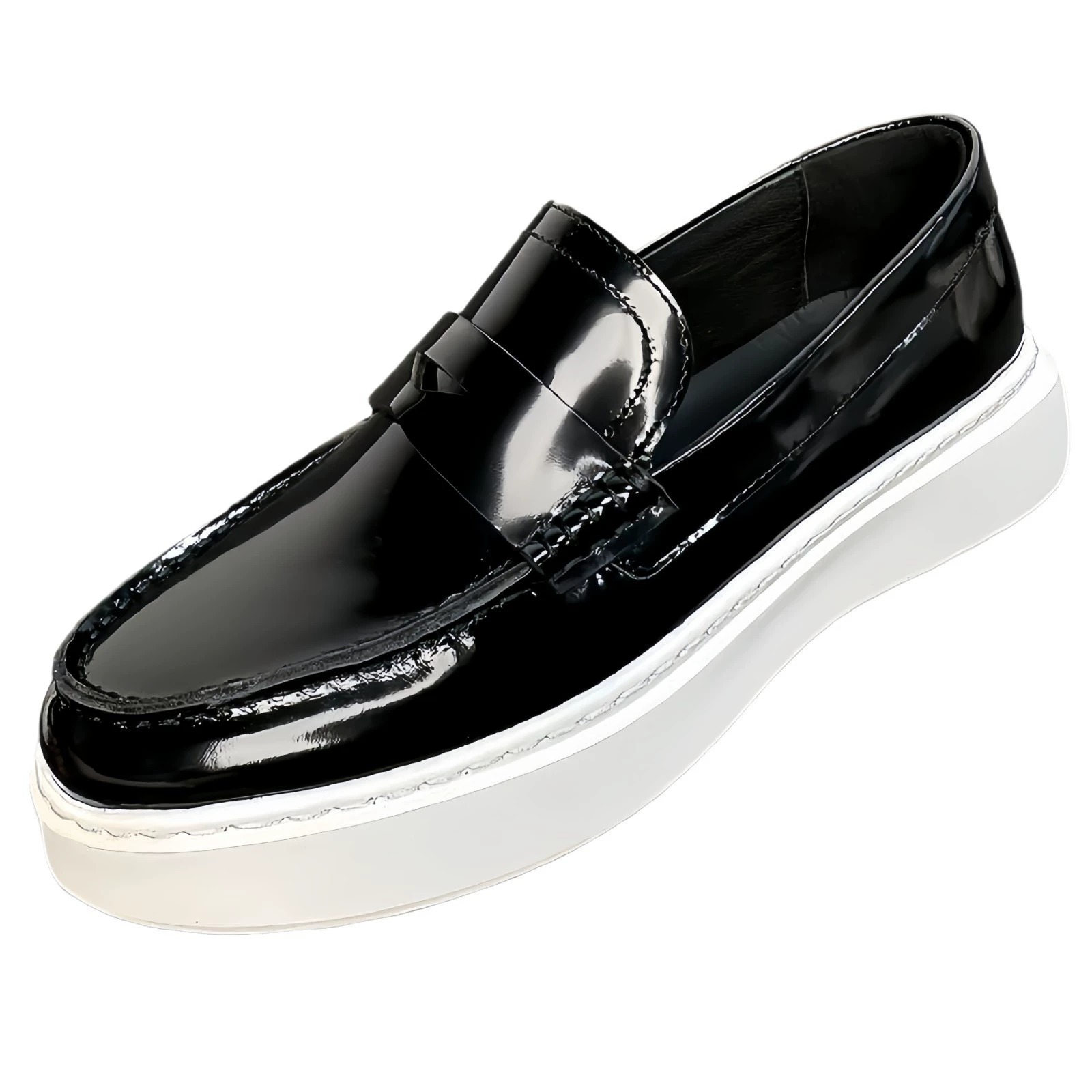 Men's shoes English style for leisure for leather shoes, high leather loafers, shoe covers, footwear platform
