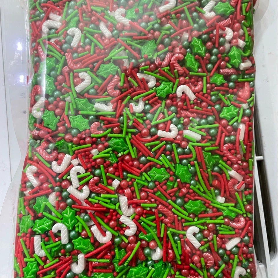 Рождественские украшения 500 г смешанный торт DIY сырье для выпечки Снежинка желтая звезда бусины цветок цвет сахарное зерно украшения