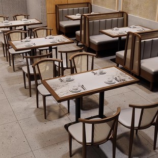 Theme Restaurant Booth Sofa Snack Bar Hot Pot Burger Catering Restaurant Japanese Tea Restaurant Table and Chair Combination Commercial