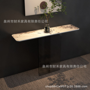 Modern Light Luxury Acrylic Entrance Platform Minimalist Entrance Creative Entrance Cabinet Hotel Corridor Rock Plate Decorative End View Platform