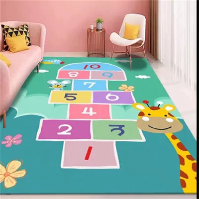 Avtomobil döşəmə paspasları — Bed Front Carpet - giraffe-hopscotch-14-2m