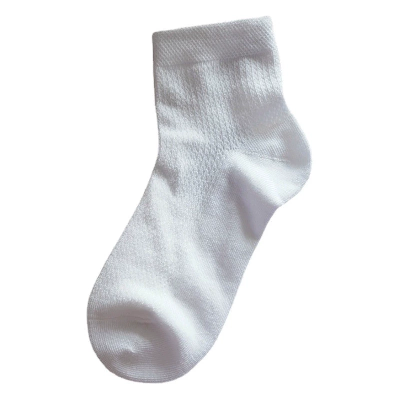 Детские носки белые для мальчиков и девочек носки гребенные хлопковые средние носки летние тонкие оптом