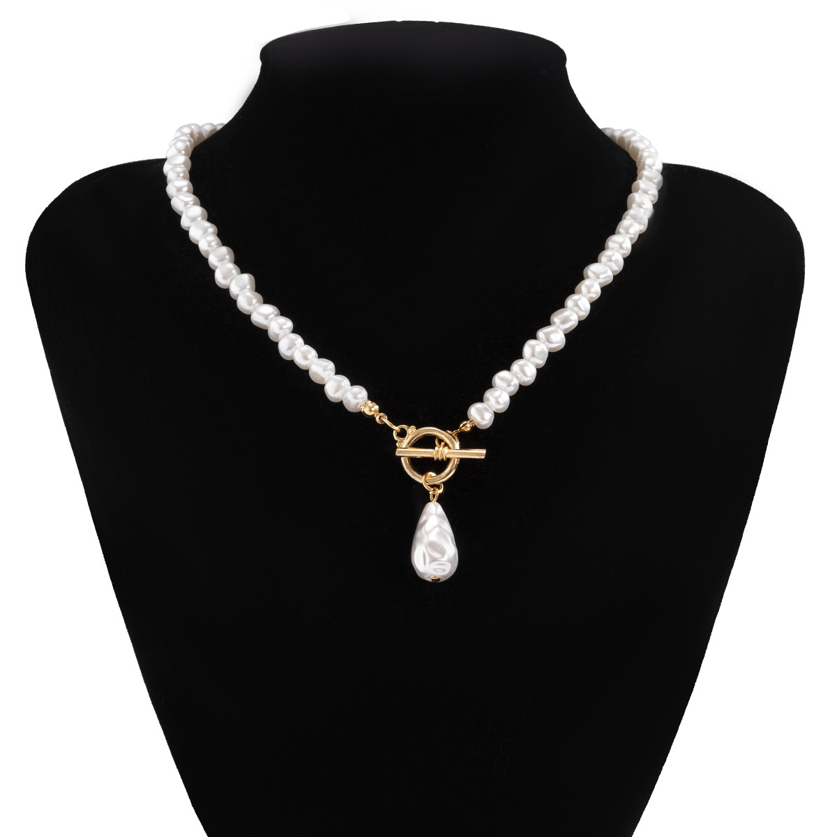 Simple Fashion Ot Buckle Pearl Necklace display picture 15