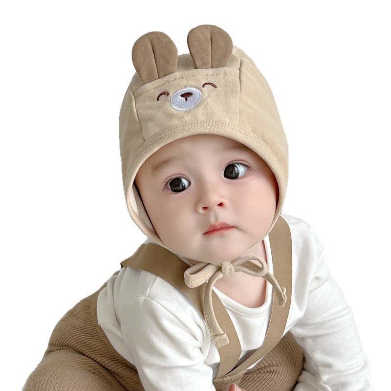 Gorros para bebés y niños pequeños, sombreros para los oídos, modelos delgados de primavera y otoño para bebés, hombres y mujeres lindos y súper lindos, gorras de neumáticos para recién nacidos