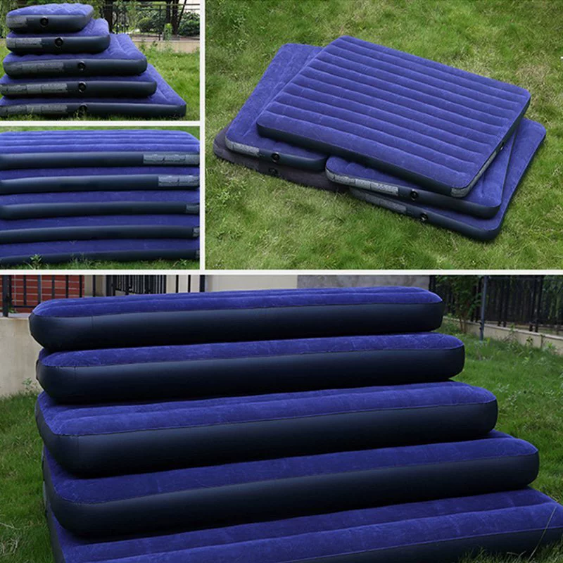KLJ уличный надувной матрас двойной дом with folding air cushion beds to increase simplicity, portable thick -thick air bed