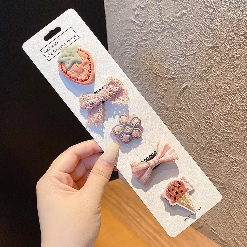 Horquilla de seguridad infantil para niños lindo súper lindo no duele el pelo del bebé clip de sudor niña bebé horquilla de tela completa