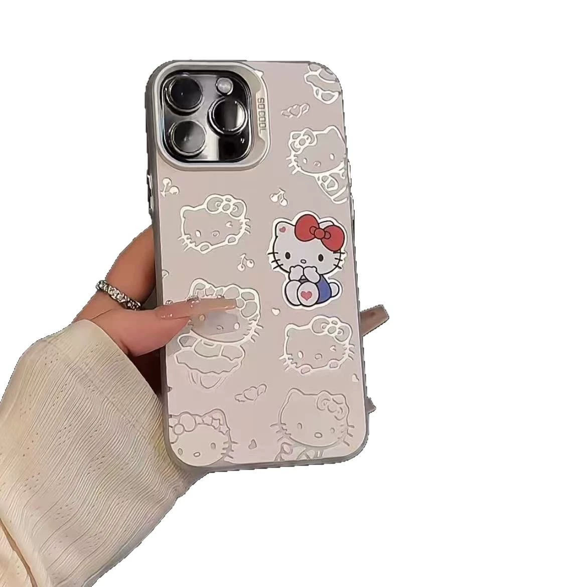 Чехол для телефона Hello Kitty, белый принт, совместим с сериями iPhone 7–17